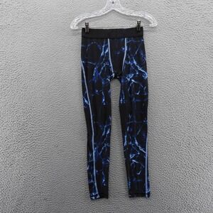 DSG Boys Compression Full Length Tight Ice Carve Blue Black Large 14-16 NEW